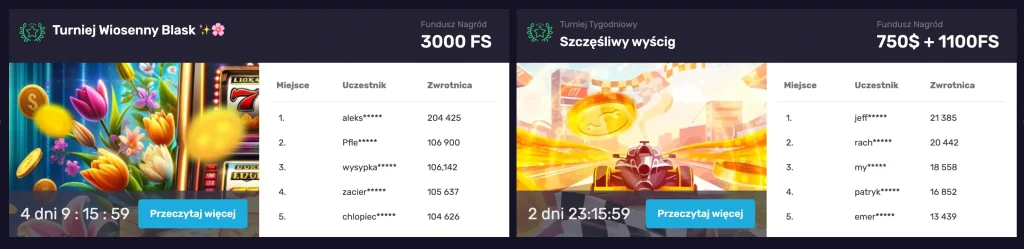Turnieje Fontan Casino